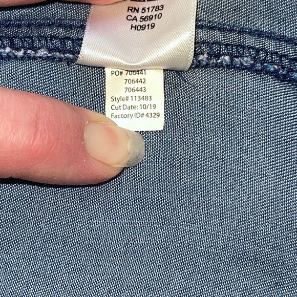 Maurices Lace Up Chambray Shirt Dress Womens XS Pockets Lightweight Roll Sleeve - Picture 8 of 9